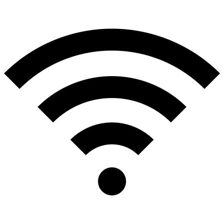 Vector Illustration of Wireless Connection Icon in Black
