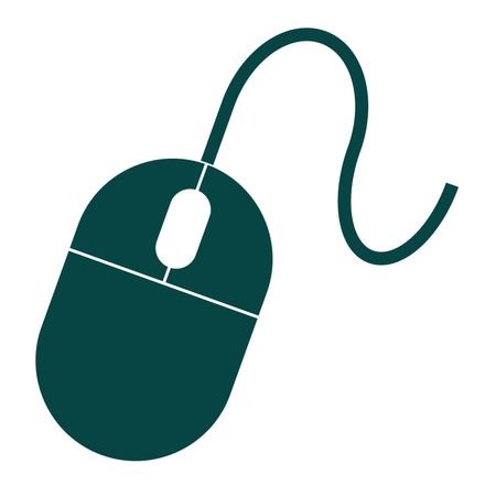 Vector Illustration of a Mouse Green in Color Icon
