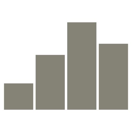 Vector Illustration of Bar Graph Icon in gray
