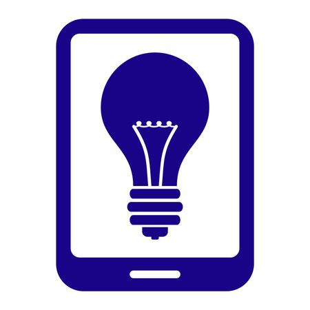 Vector Illustration of Blue Bulb Icon
