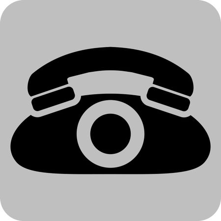 Vector Illustration of Telephone Icon in Black
