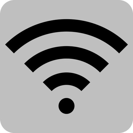 Vector Illustration of Wi-Fi Signal Icon in Black

