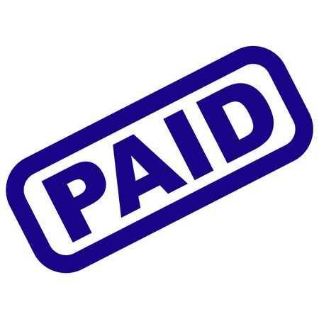 Vector Illustration of Blue Paid Icon
