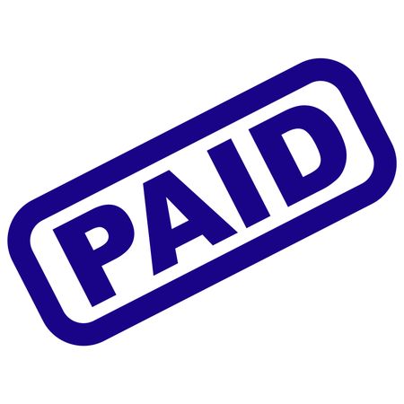 Vector Illustration of Blue Paid Icon