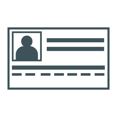 Vector Illustration of Id Card Icon in gray
