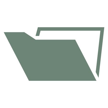 Vector Illustration of Folder Icon in gray
