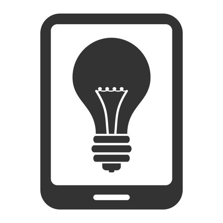 Vector Illustration of Bulb Icon in gray