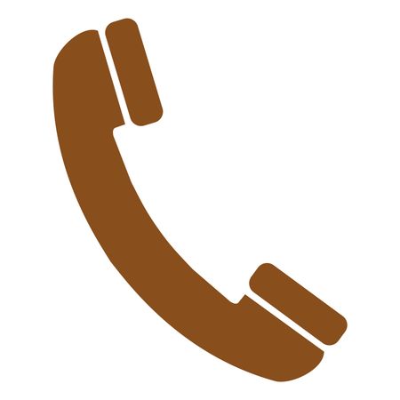 Vector Illustration of Brown Phone Icon
