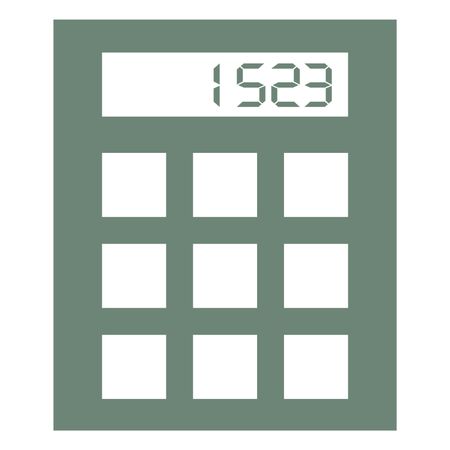 Vector Illustration of Calculator Icon in gray
