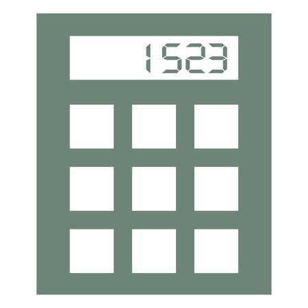 Vector Illustration of Calculator Icon in gray