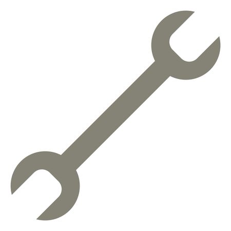 Vector Illustration of Spanner Icon in gray
