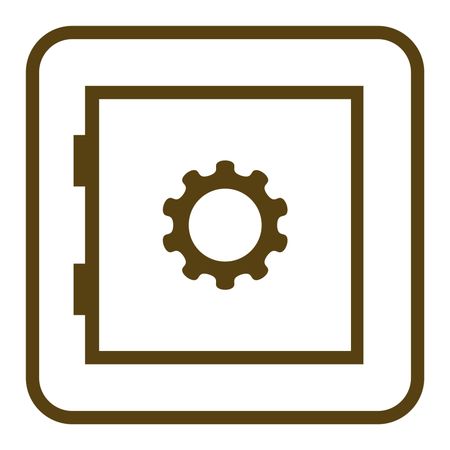 Vector Illustration of Brown Security Devices Icon
