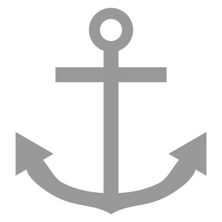 Vector Illustration of Anchor Icon in gray
