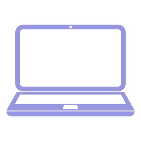 Vector Illustration of Laptop Icon in violet
