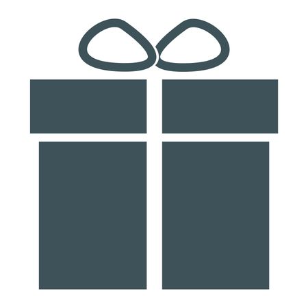 Vector Illustration of Grey Gift Box Icon
