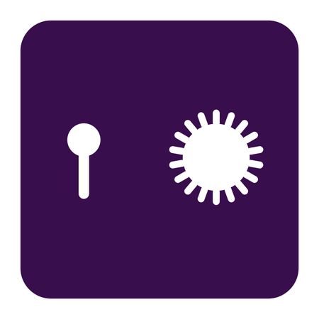Vector Illustration of Purple Locker Icon
