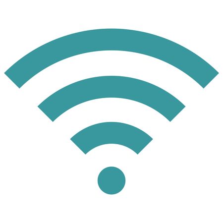 Vector Illustration of Blue WiFi Icon
