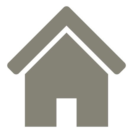 Vector Illustration of Grey House Icon
