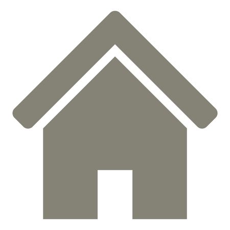 Vector Illustration of Grey House Icon