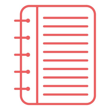 Vector Illustration of Pink Notebook Icon
