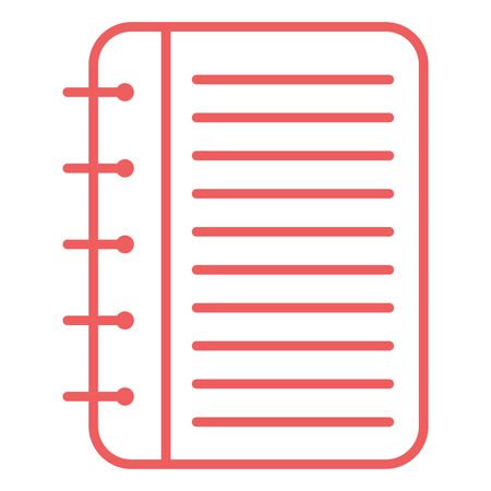 Vector Illustration of Pink Notebook Icon