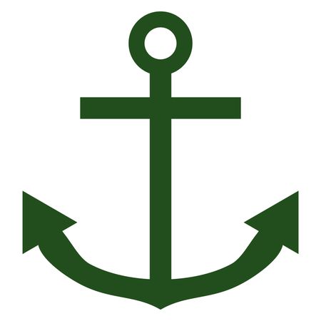 Vector Illustration of Green Anchor Icon
