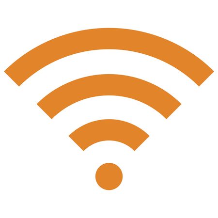 Vector Illustration of Orange WiFi Icon
