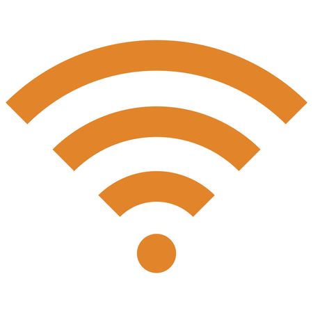 Vector Illustration of Orange WiFi Icon