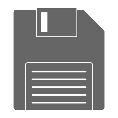 Vector Illustration of Grey Floppy Disk Icon
