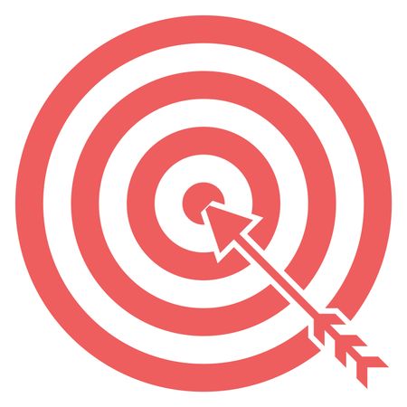 Vector Illustration of Pink Target Icon