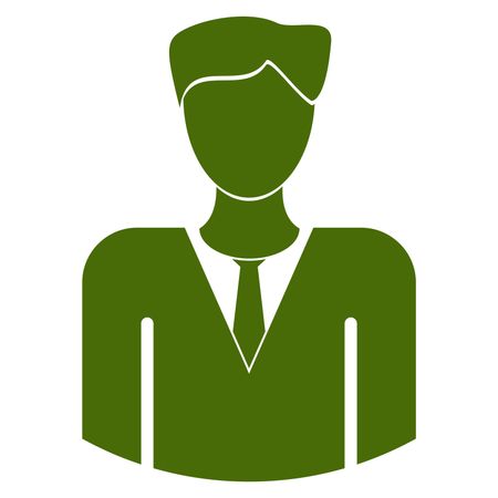 Vector Illustration of Man Icon in Green
