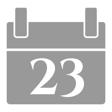 Vector Illustration of Calendar Icon in Grey
