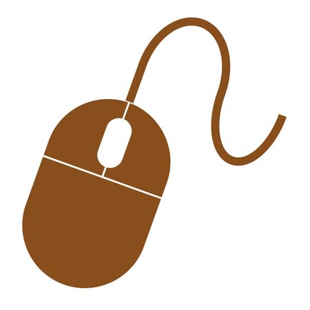 Vector Illustration of Mouse Icon in Brown
