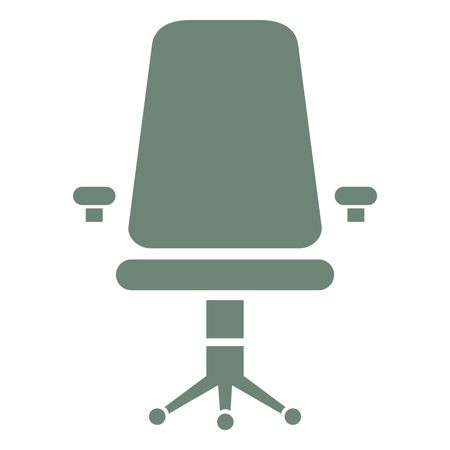 Vector Illustration of Chair Icon in Green
