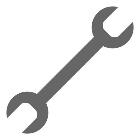Vector Illustration of Spanner Icon in Grey
