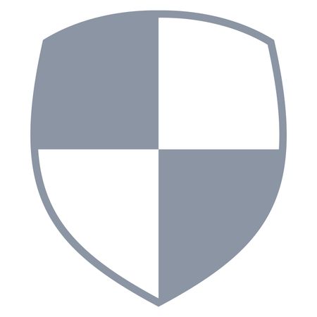 Vector Illustration of Shield Icon in Grey
