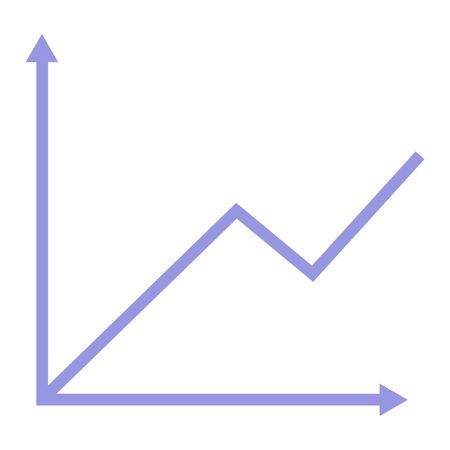 Vector Illustration of Graph Sheet Icon in Purple 
