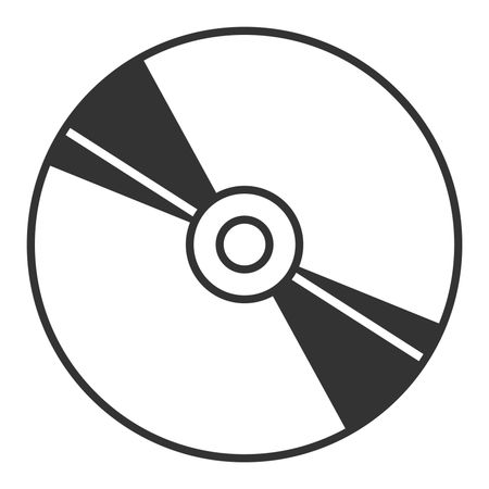 Vector Illustration of CD Icon in Black