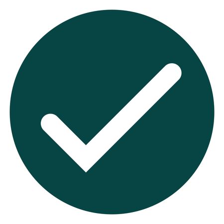 Vector Illustration of Tick Icon in Green