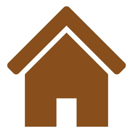 Vector Illustration of House Icon in Brown
