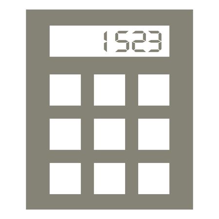 Vector Illustration of Calculator Icon in Grey
