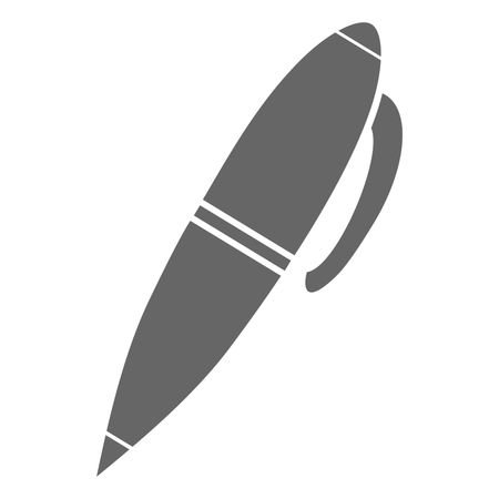 Vector Illustration of Pen Icon in Grey
