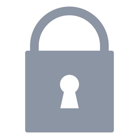 Vector Illustration of Lock Icon in Grey
