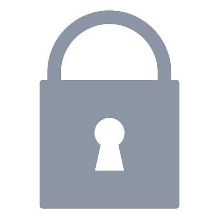 Vector Illustration of Lock Icon in Grey