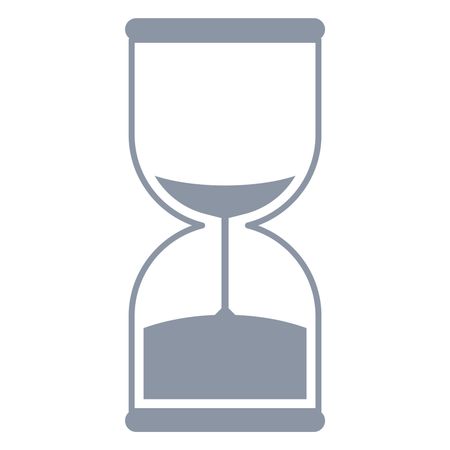 Vector Illustration of Sand Timer Icon in Grey
