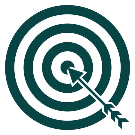 Vector Illustration of Target Icon in Green