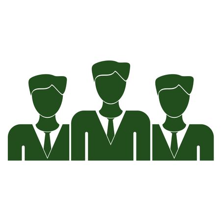 Vector Illustration of Business Team Icon in Green