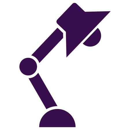 Vector Illustration of Purple Table Lamp Icon
