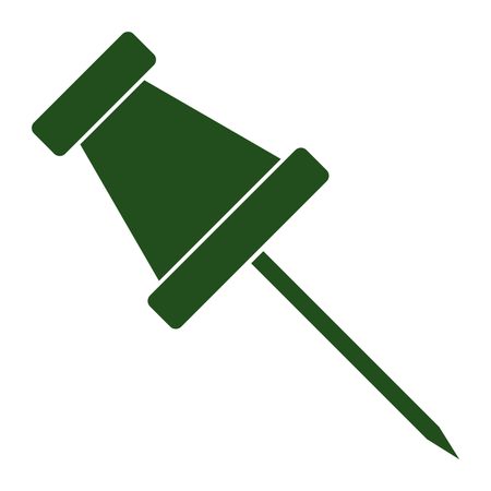 Vector Illustration of Green Pin Icon
