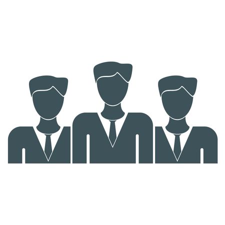 Vector Illustration of Grey Business Team Icon